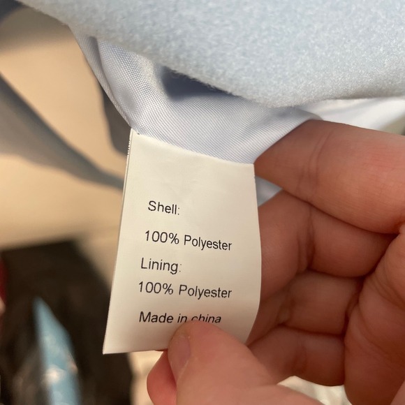 Allegra K Women's Light Blue Lapel Long Sleeve Button Front Blazer Coat Size S - Picture 8 of 11